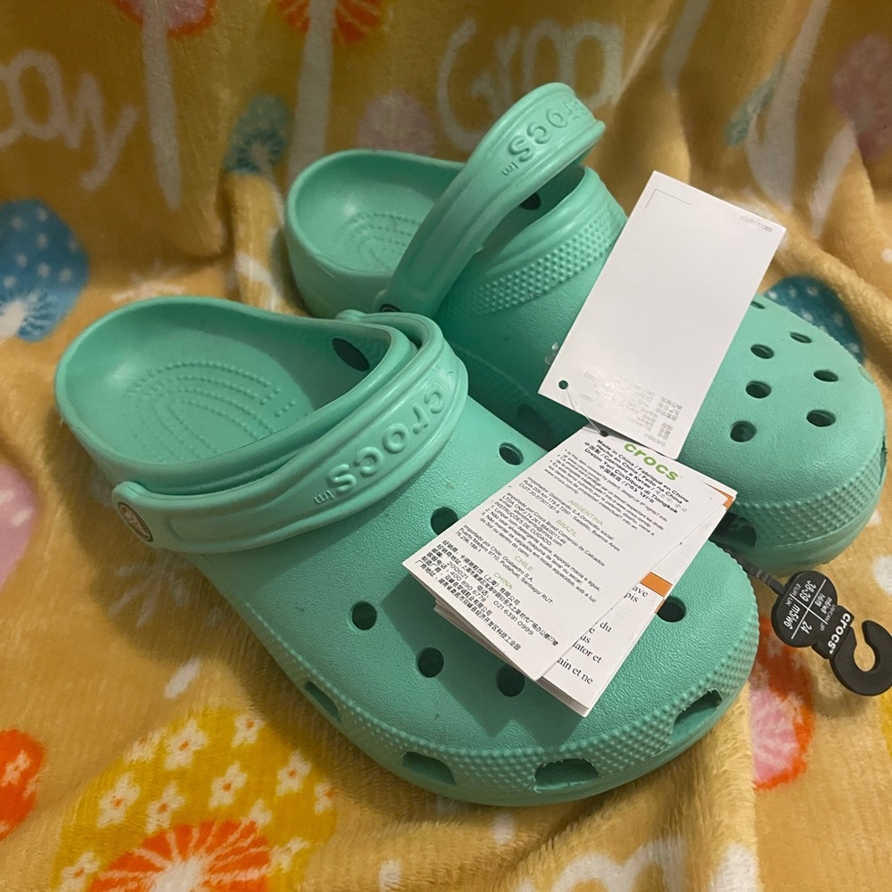 Jade stone colored Adult Crocs classic clogs